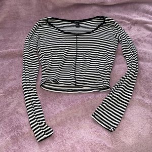 Forever 21 cropped stripped shirt